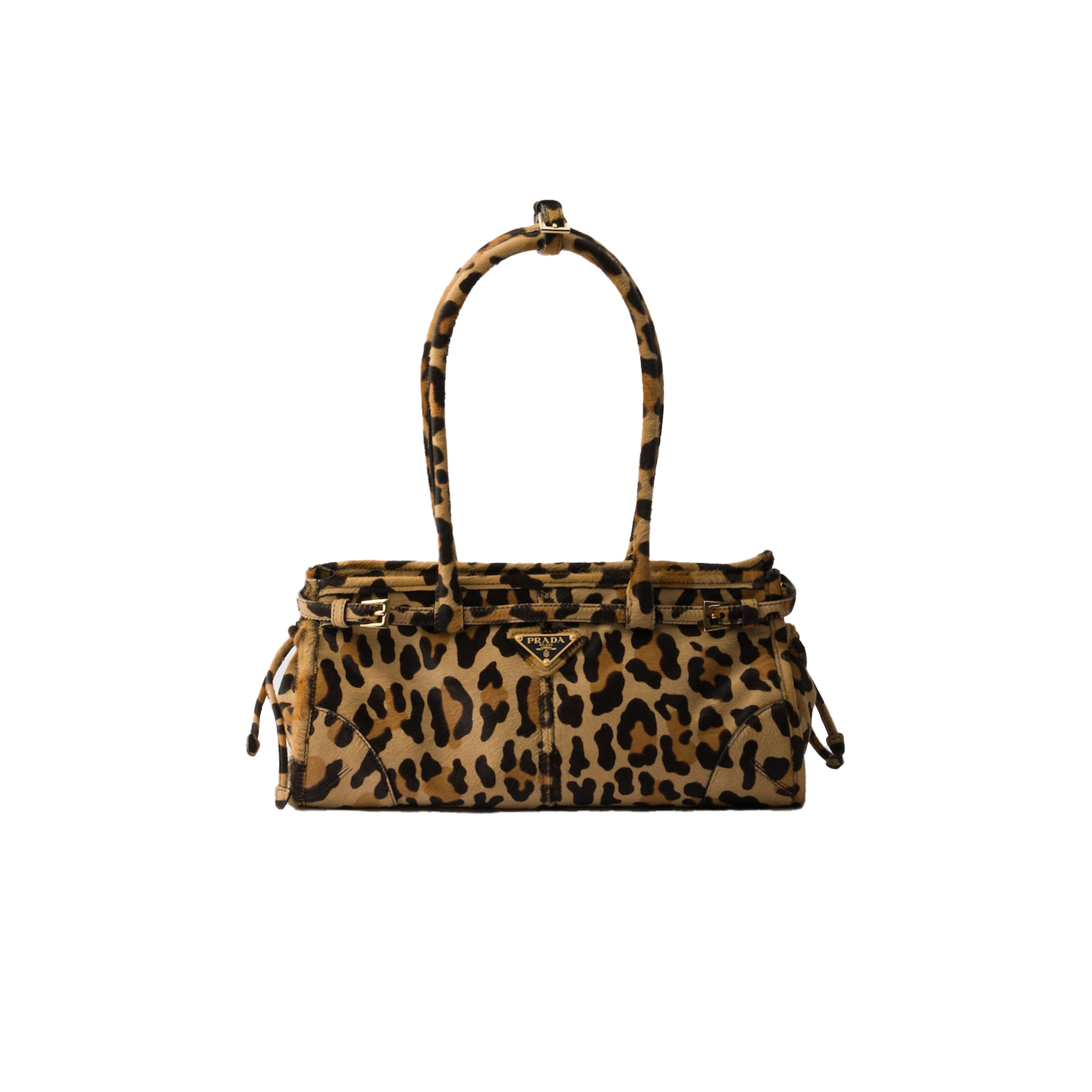 Pra*a medium printed leather handbag 1ba426 (32*15.5*12cm)